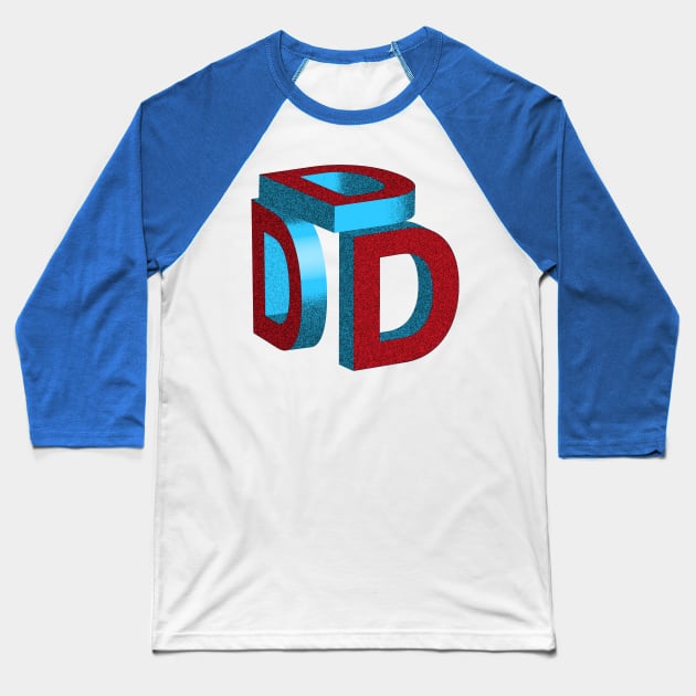 3 D's art graphic in 3D Baseball T-Shirt by MultistorieDog